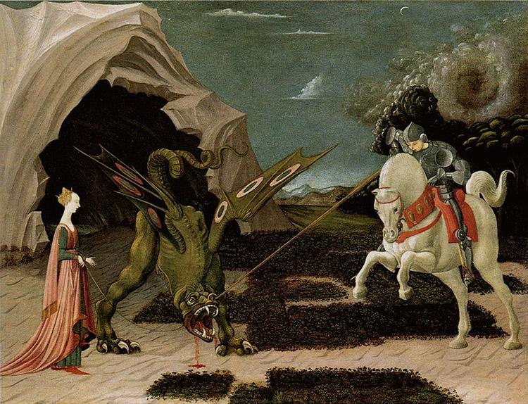 UCCELLO, Paolo St George and the Dragon (mk08) Sweden oil painting art